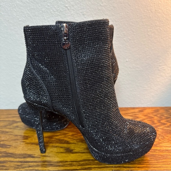 Thalia Sodi CHIARA platform dress booties black rhinestones size 8.5M - Picture 5 of 9